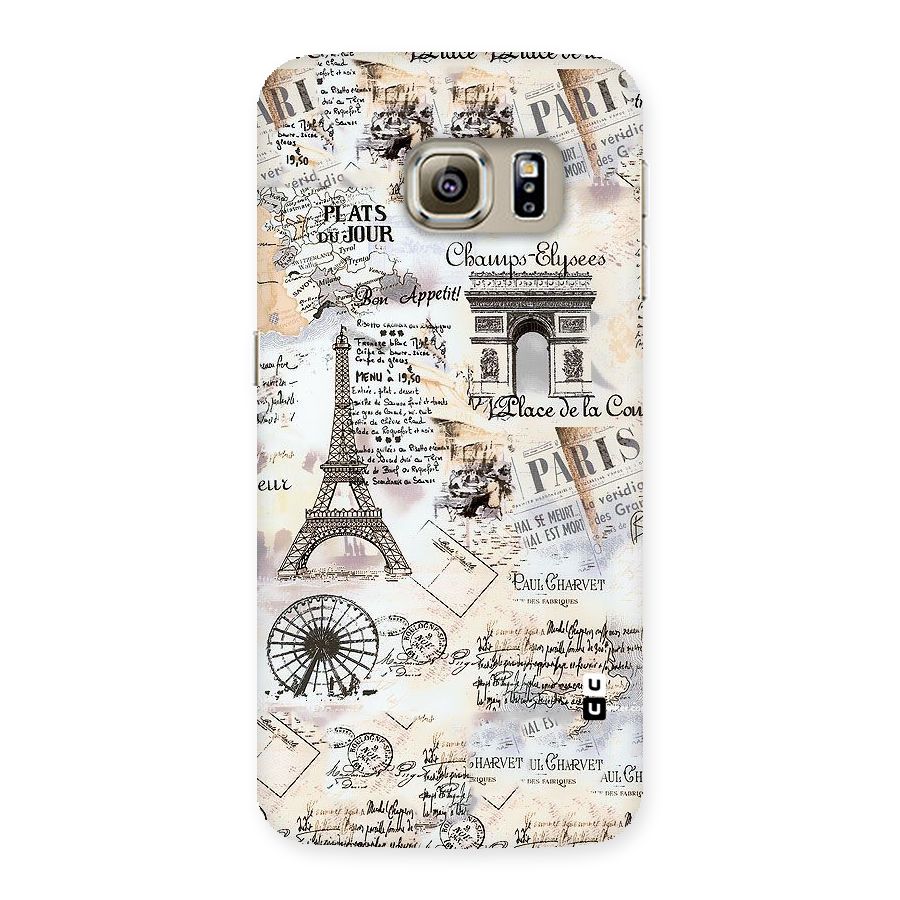 Paris Paper Back Case for Samsung Galaxy S6 Edge