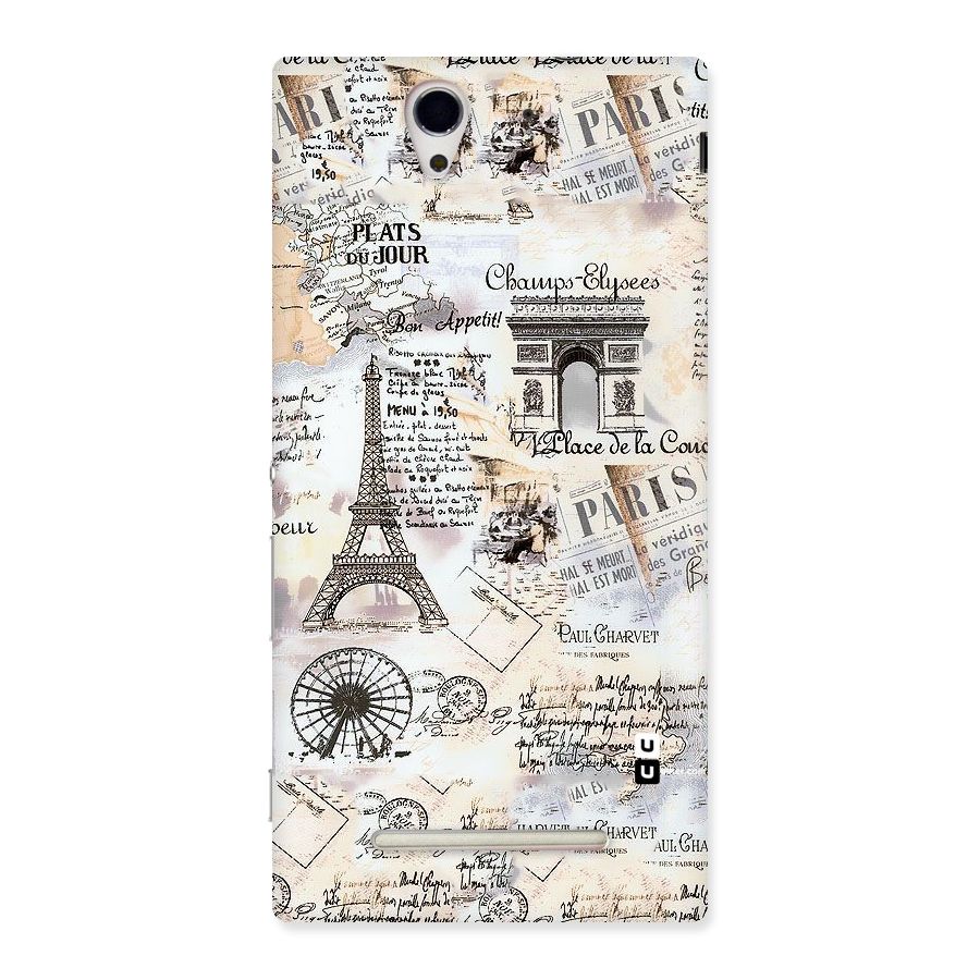 Paris Paper Back Case for Sony Xperia C3