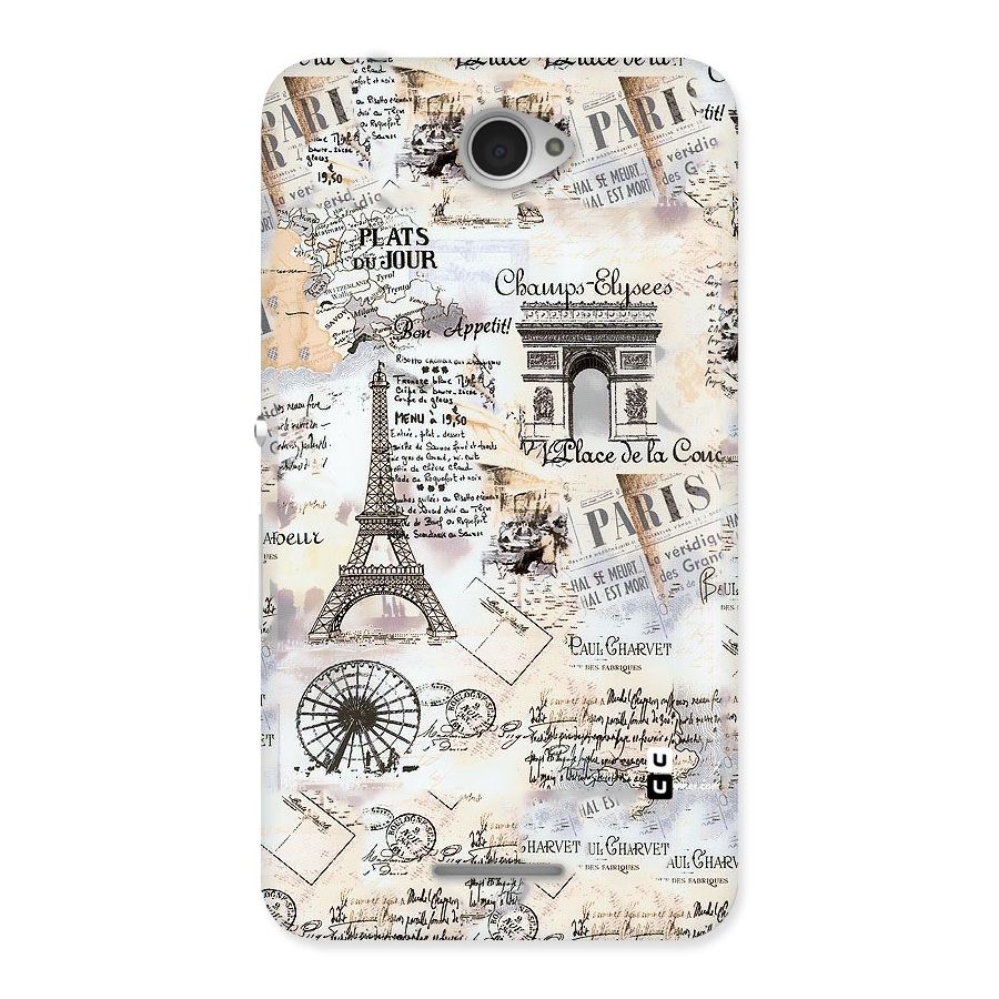 Paris Paper Back Case for Sony Xperia E4