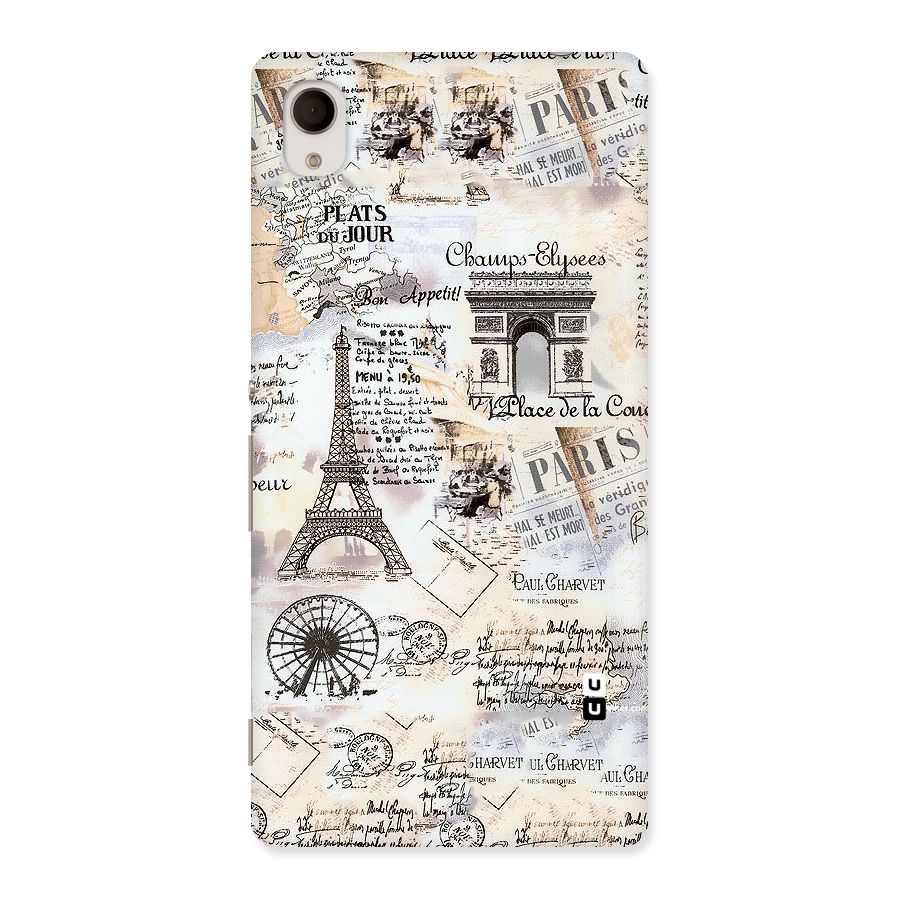 Paris Paper Back Case for Sony Xperia M4