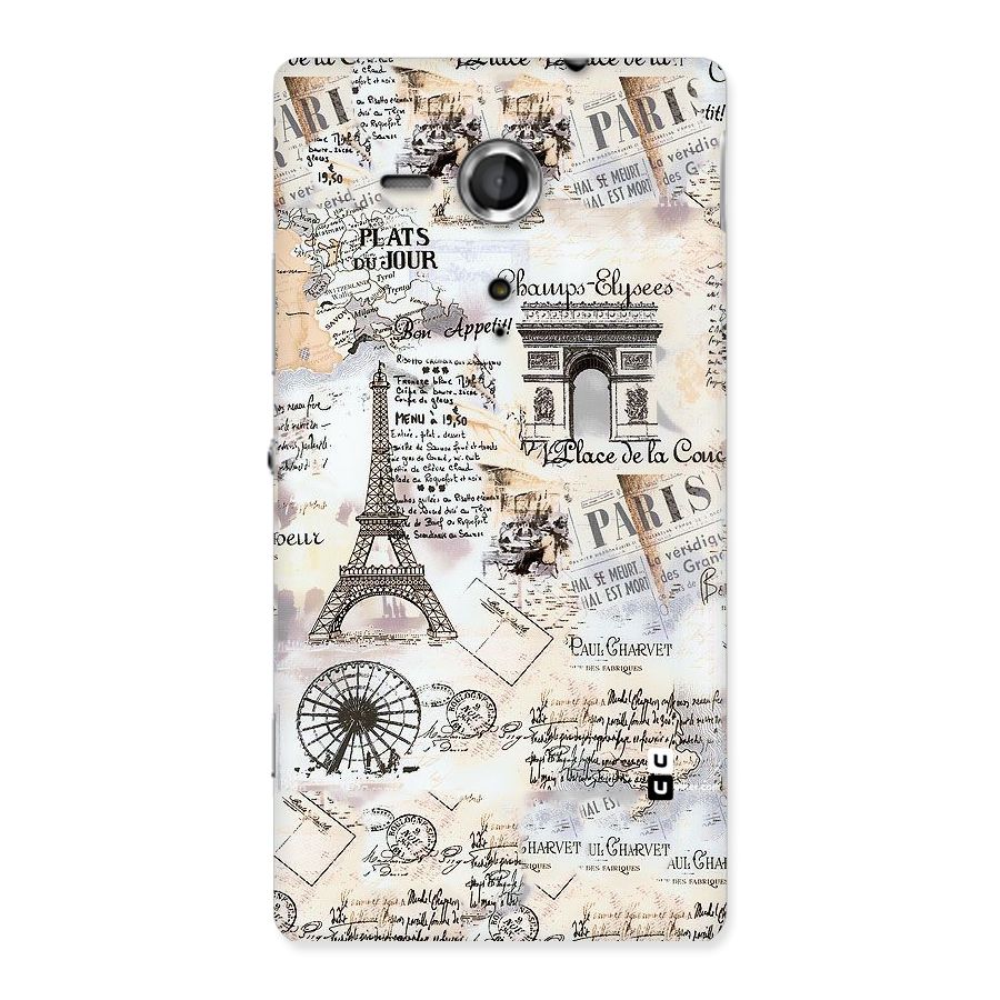 Paris Paper Back Case for Sony Xperia SP