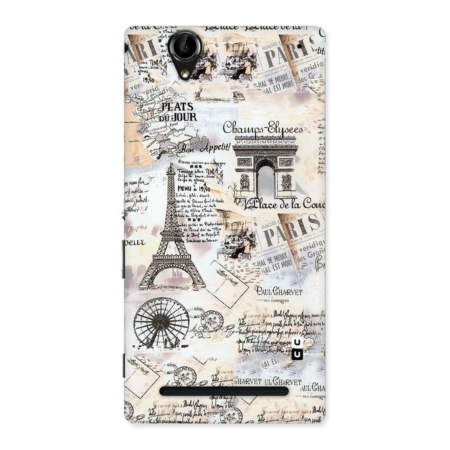 Paris Paper Back Case for Sony Xperia T2