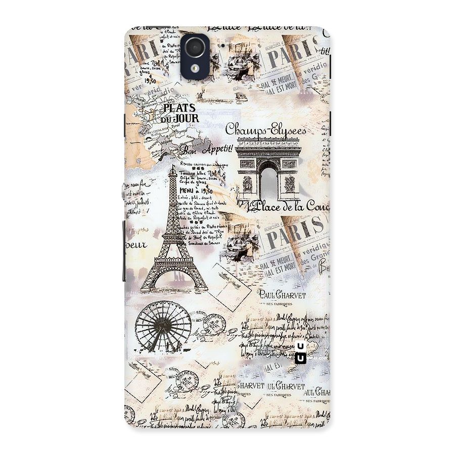 Paris Paper Back Case for Sony Xperia Z
