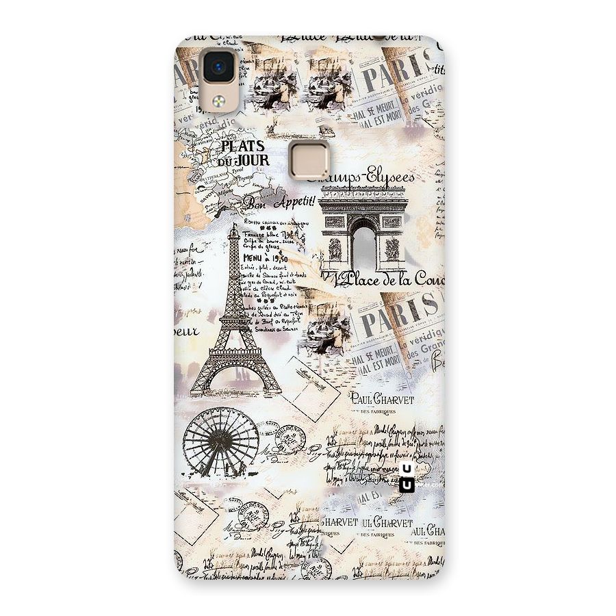 Paris Paper Back Case for V3 Max