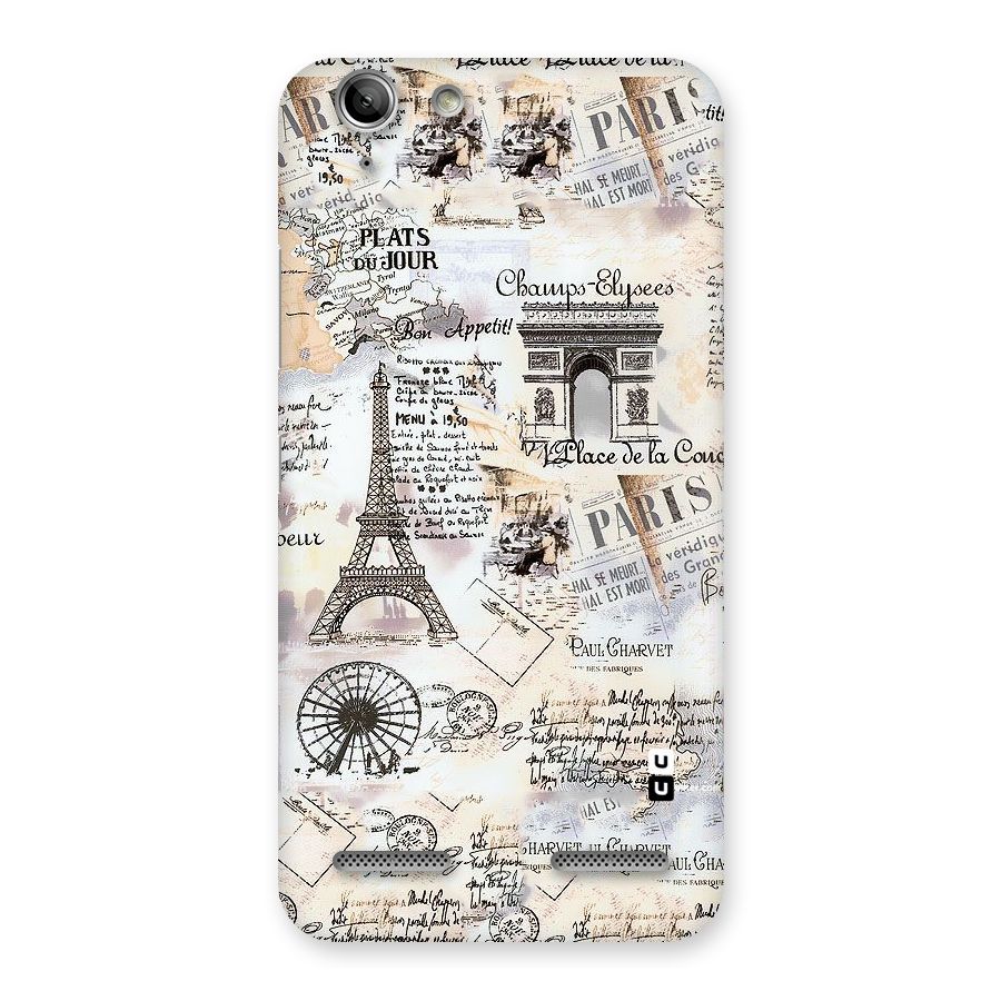 Paris Paper Back Case for Vibe K5 Plus