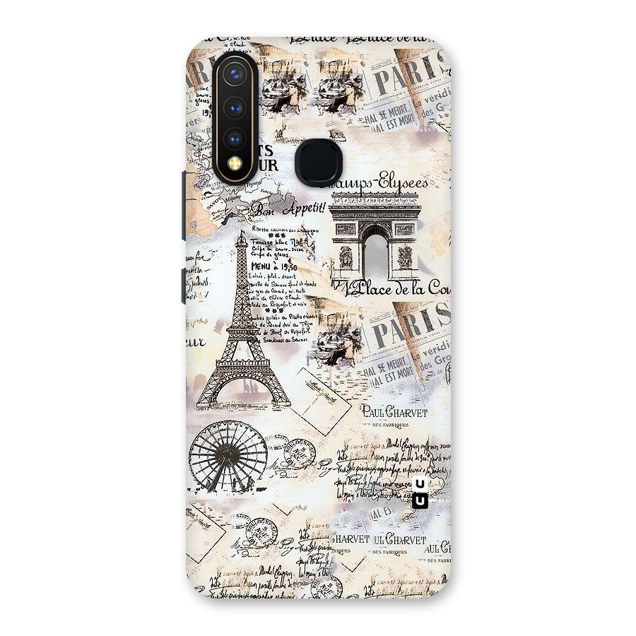 Paris Paper Back Case for Vivo U20