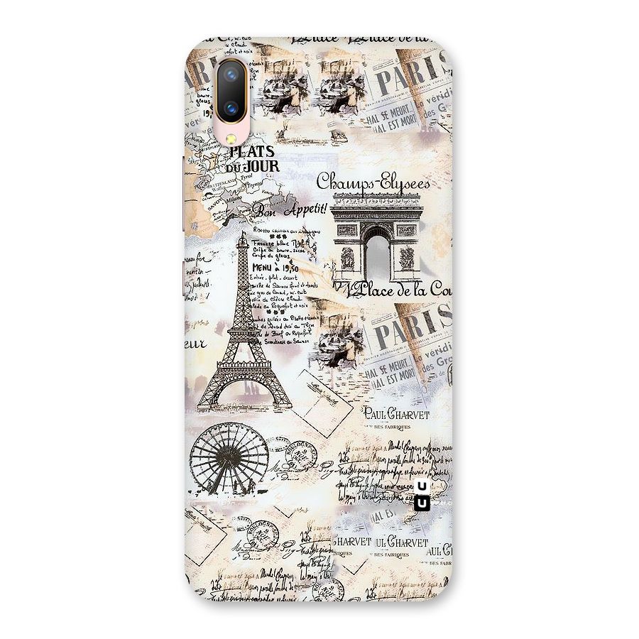 Paris Paper Back Case for Vivo V11 Pro