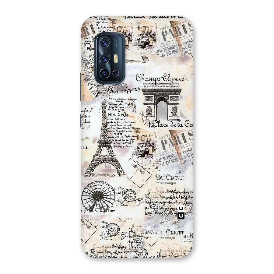Paris Paper Back Case for Vivo V17