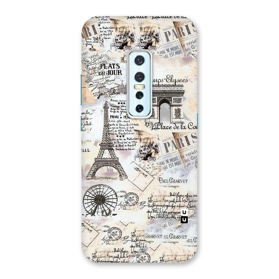 Paris Paper Back Case for Vivo V17 Pro