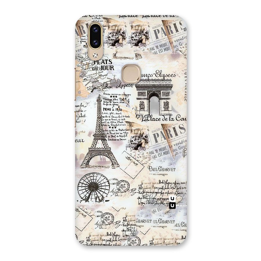 Paris Paper Back Case for Vivo V9 Youth