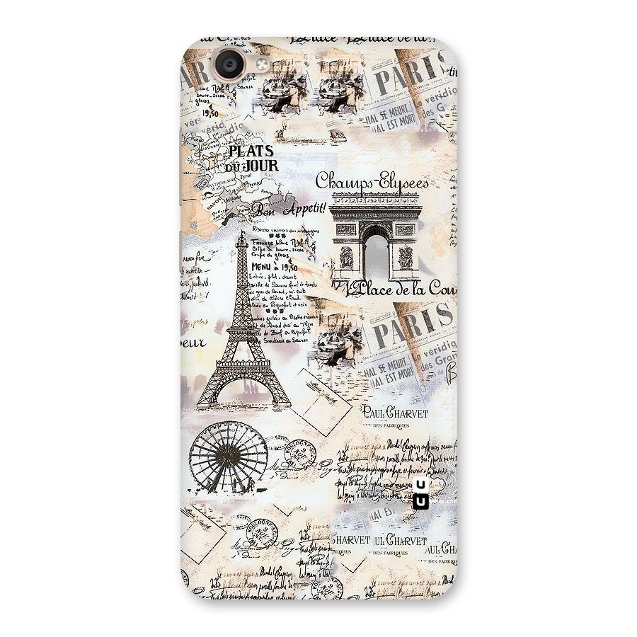Paris Paper Back Case for Vivo Y55