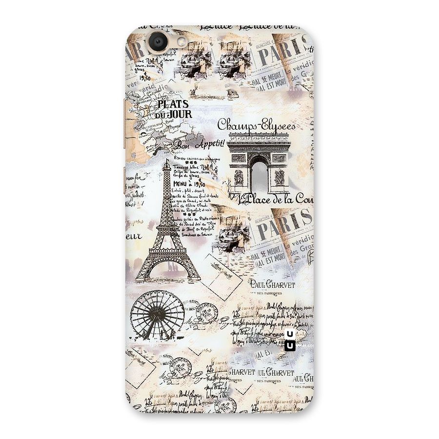 Paris Paper Back Case for Vivo Y67