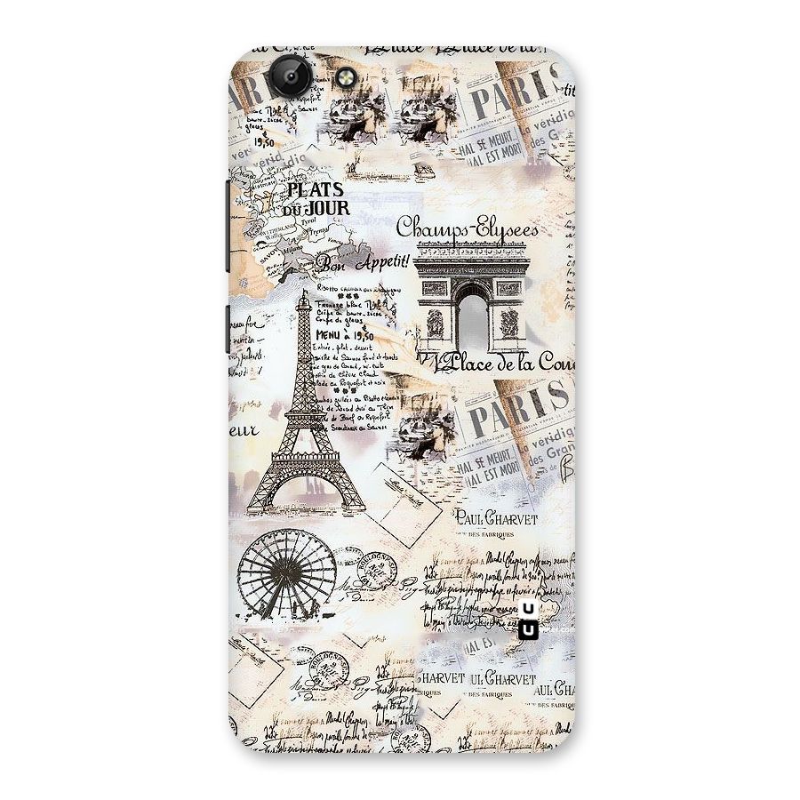 Paris Paper Back Case for Vivo Y69