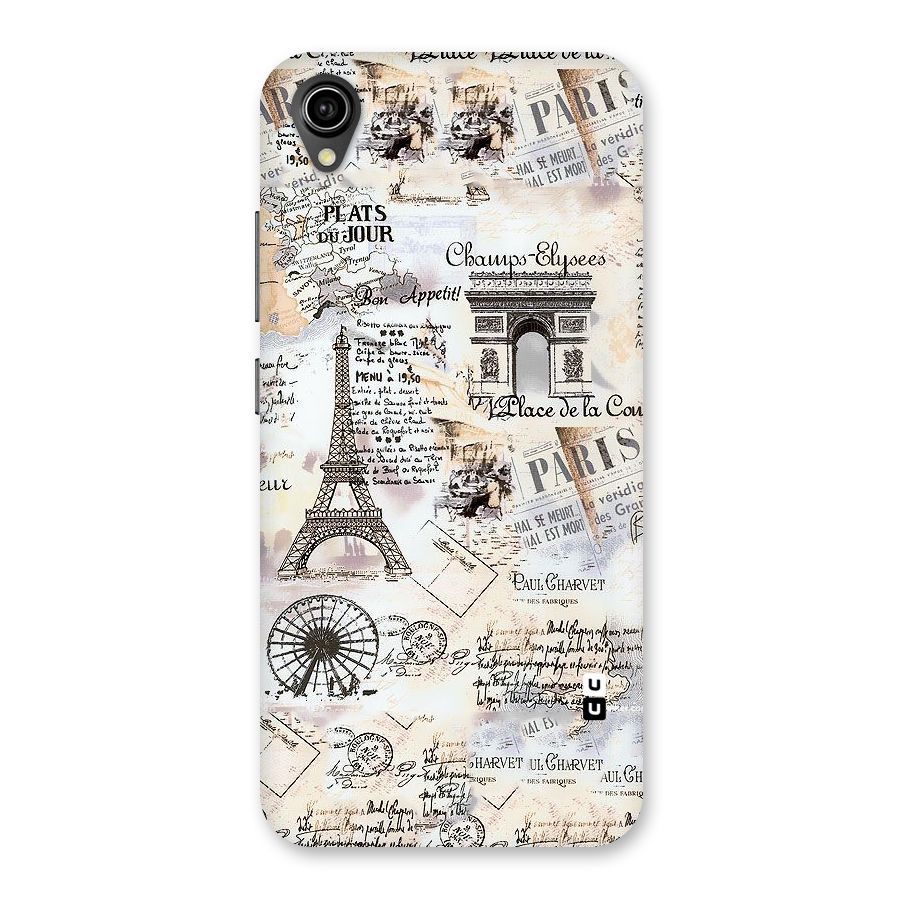 Paris Paper Back Case for Vivo Y90