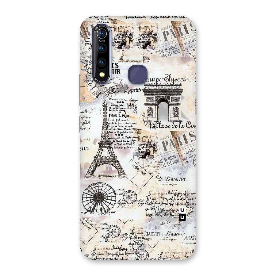 Paris Paper Back Case for Vivo Z1 Pro