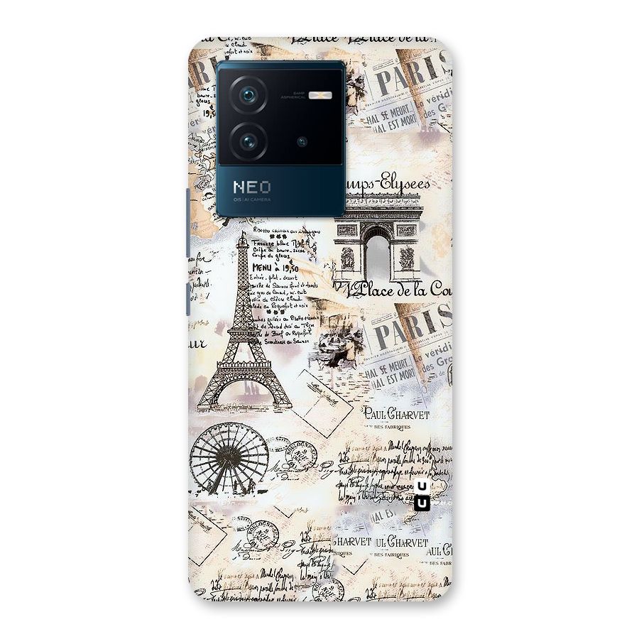 Paris Paper Back Case for Vivo iQOO Neo 6 5G