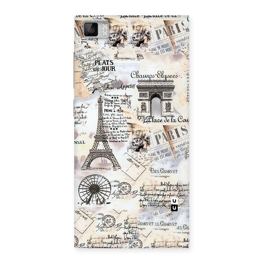 Paris Paper Back Case for Xiaomi Mi3