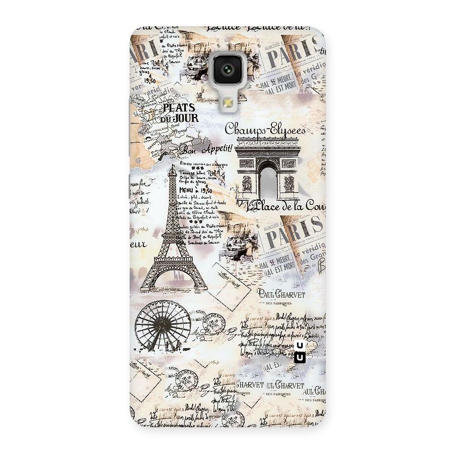 Paris Paper Back Case for Xiaomi Mi 4