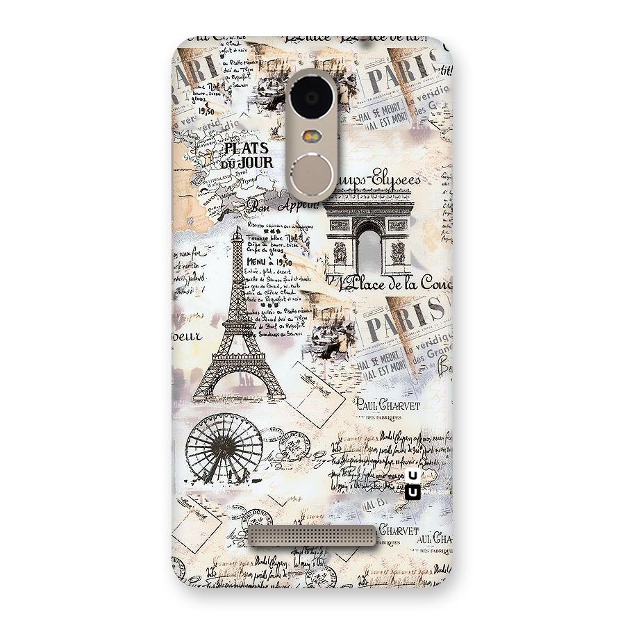 Paris Paper Back Case for Xiaomi Redmi Note 3