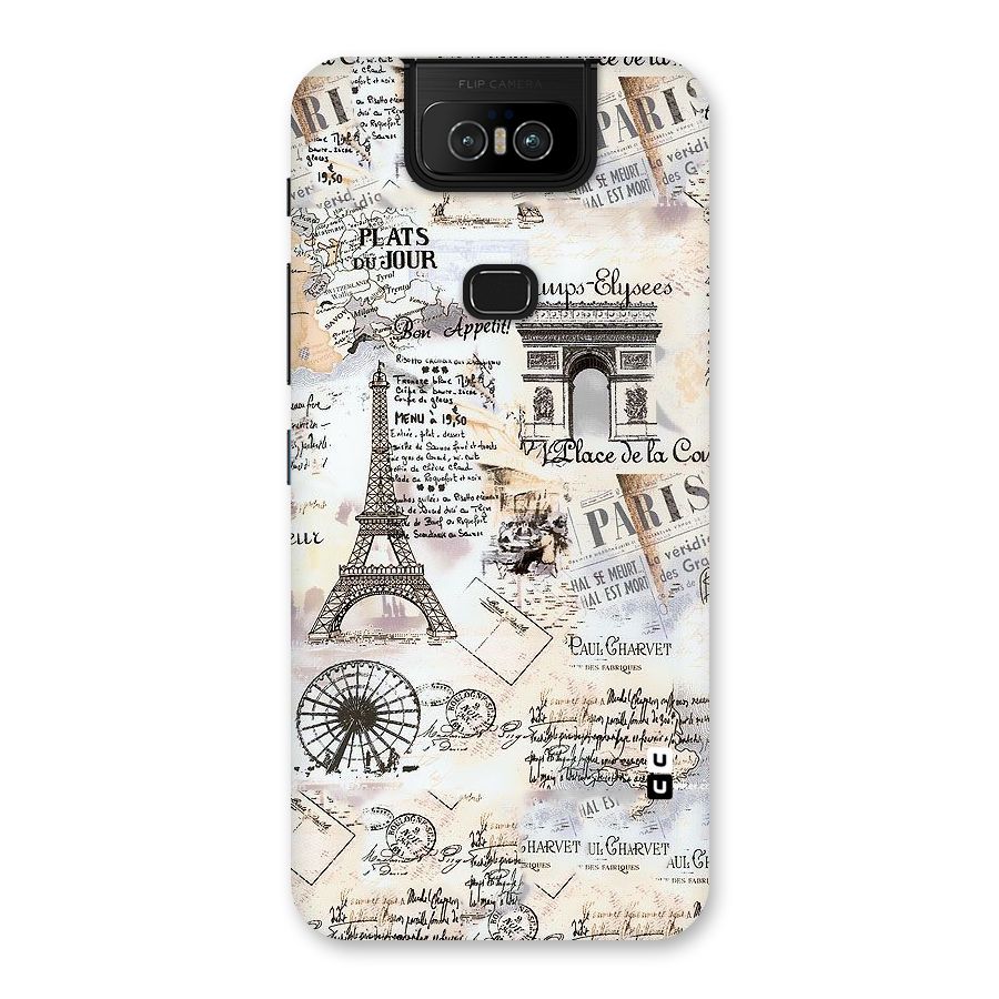 Paris Paper Back Case for Zenfone 6z