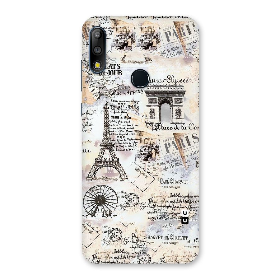 Paris Paper Back Case for Zenfone Max Pro M2