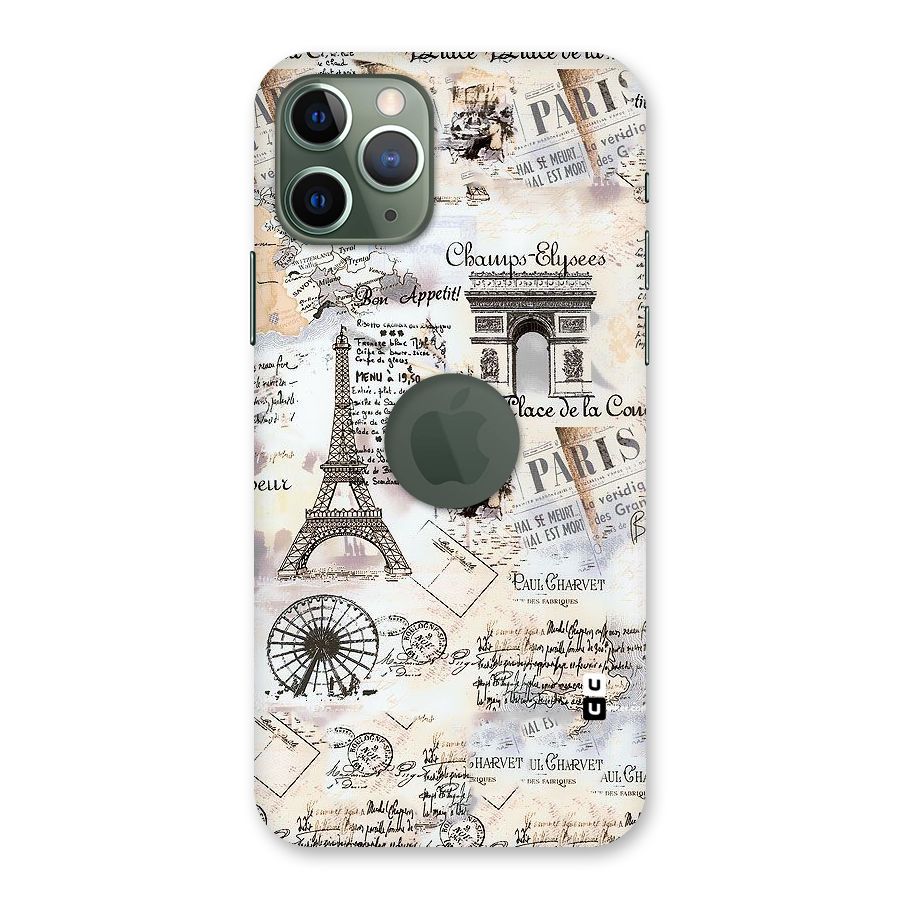 Paris Paper Back Case for iPhone 11 Pro Logo  Cut