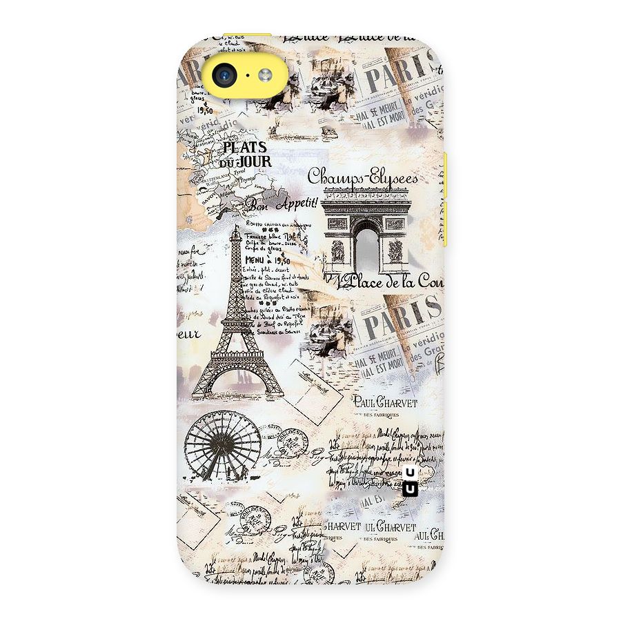 Paris Paper Back Case for iPhone 5C