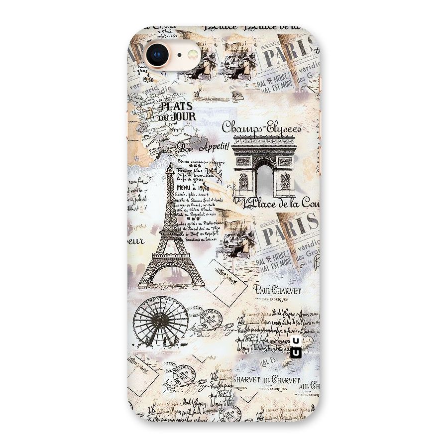Paris Paper Back Case for iPhone 8