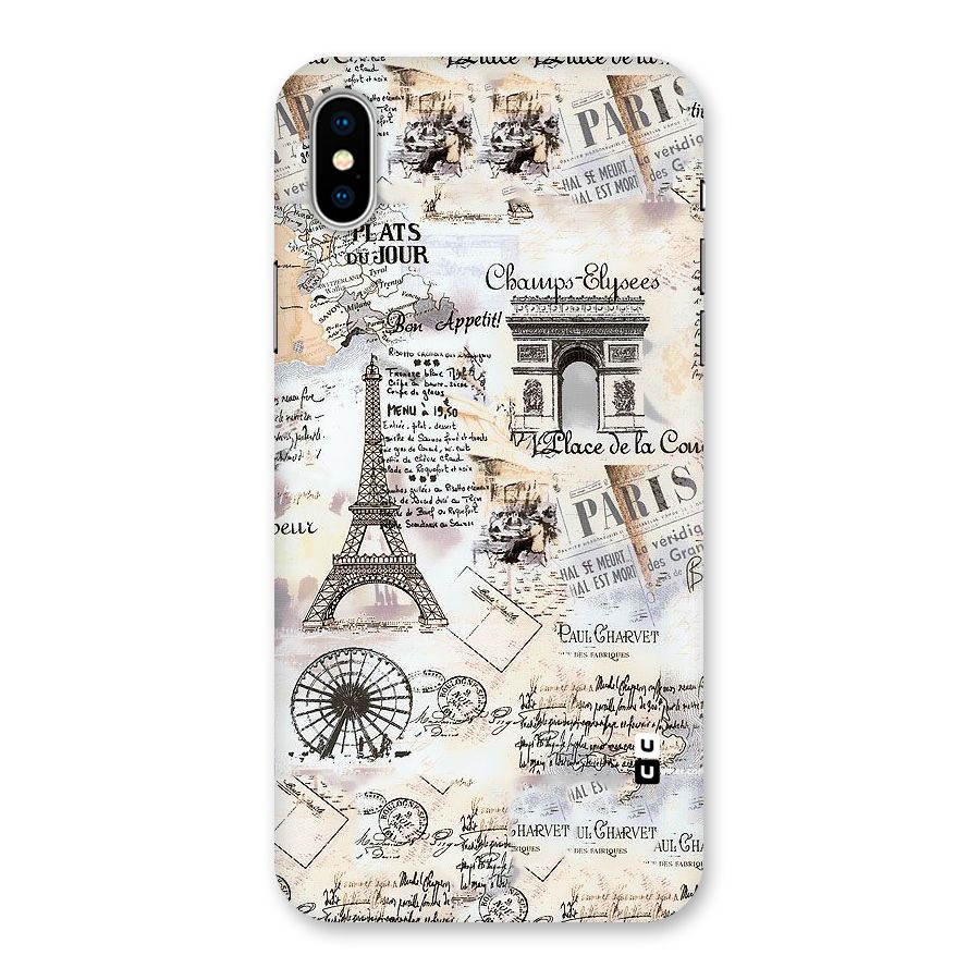 Paris Paper Back Case for iPhone XS