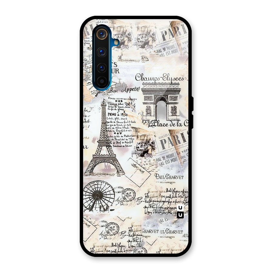 Paris Paper Glass Back Case for Realme 6 Pro
