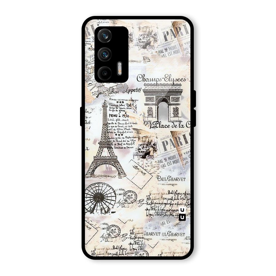 Paris Paper Glass Back Case for Realme GT 5G