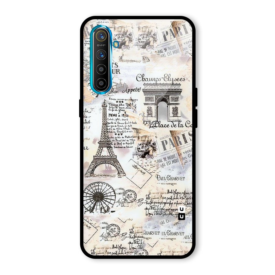 Paris Paper Glass Back Case for Realme XT