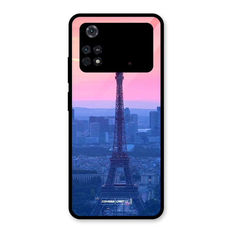 Paris Tower Glass Back Case for Poco M4 Pro 4G