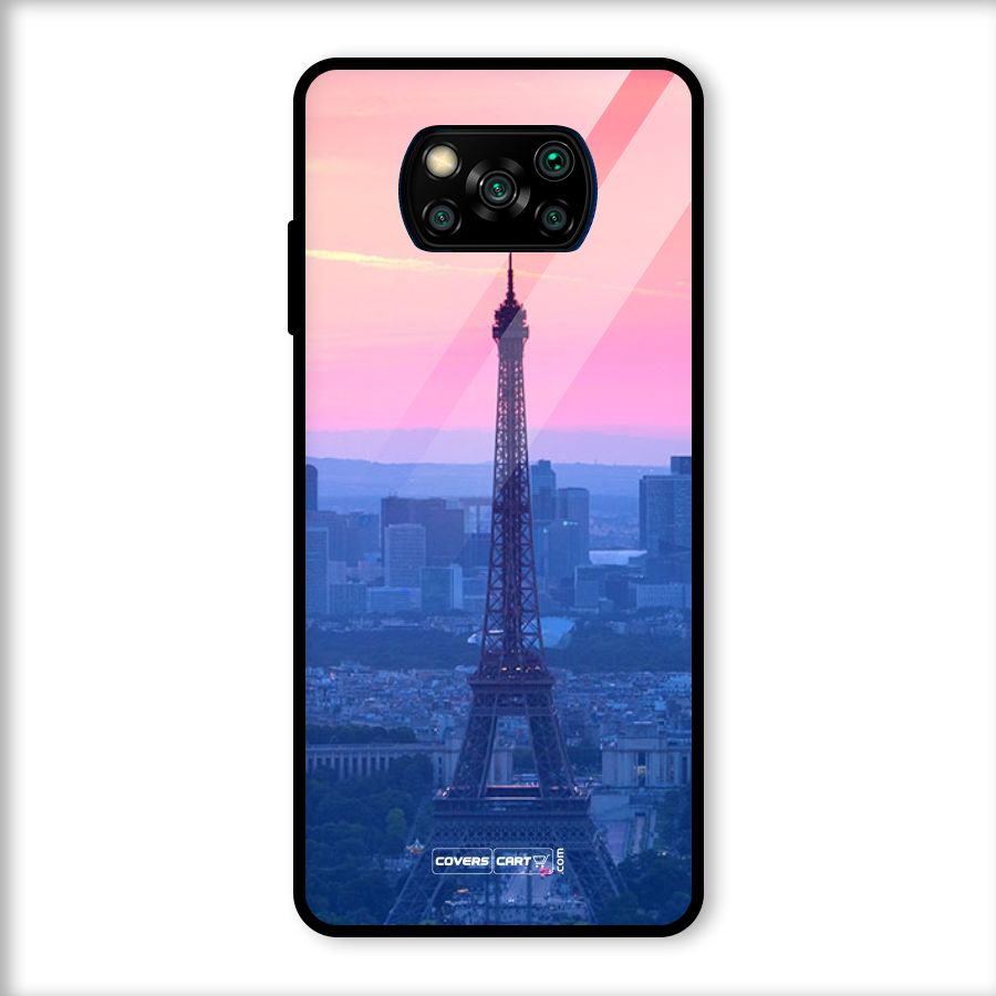 Paris Tower Glass Back Case for Poco X3