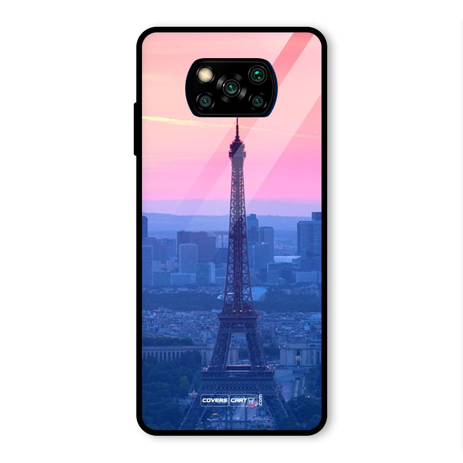 Paris Tower Glass Back Case for Poco X3 Pro