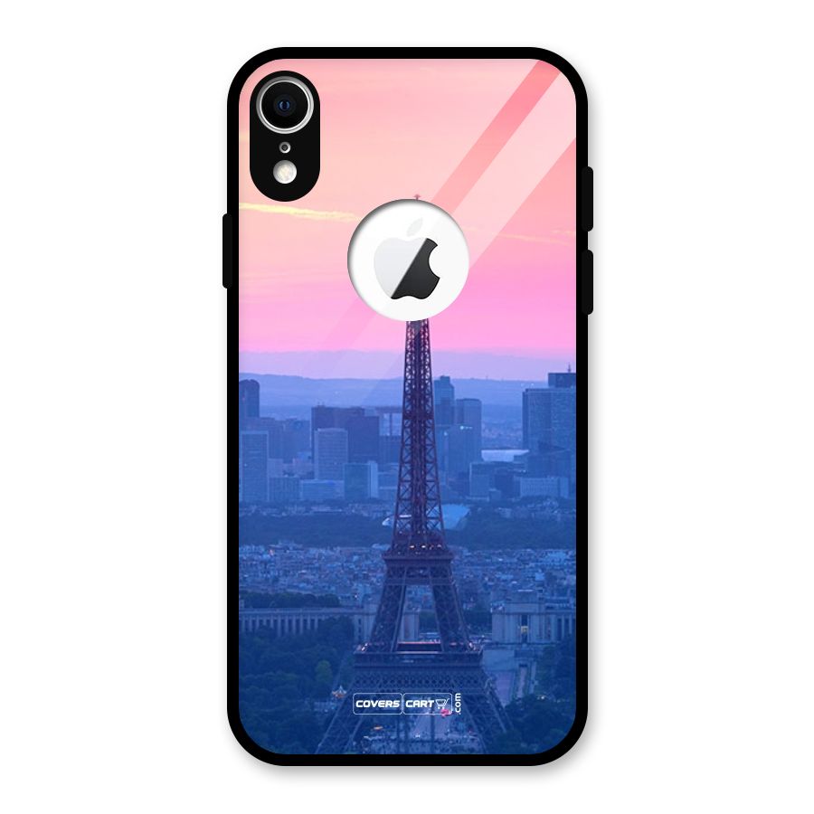 Paris Tower Glass Back Case for iPhone XR Logo Cut