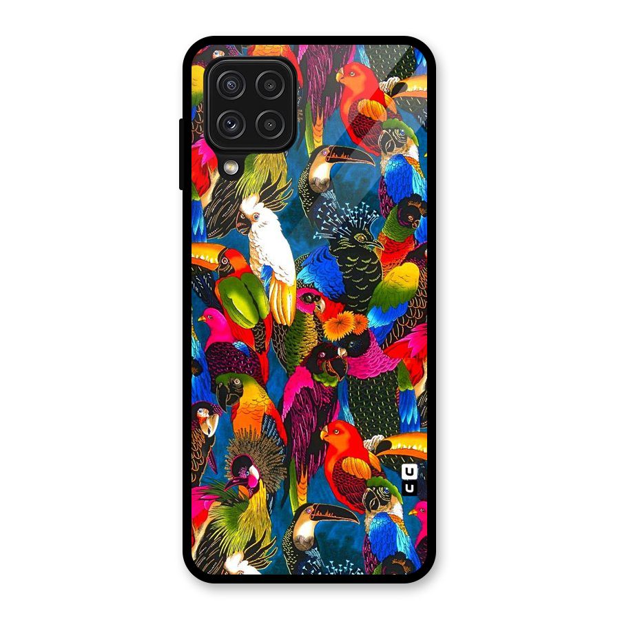 Parrot Art Glass Back Case for Galaxy A22 4G