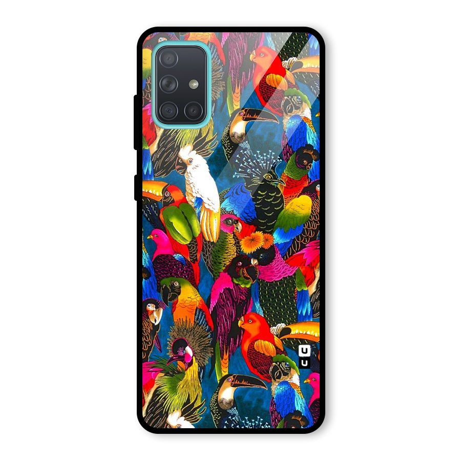 Parrot Art Glass Back Case for Galaxy A71