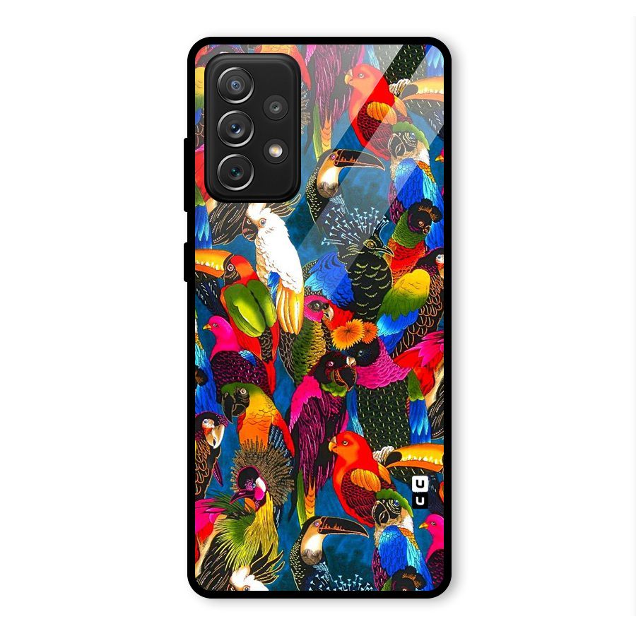 Parrot Art Glass Back Case for Galaxy A72