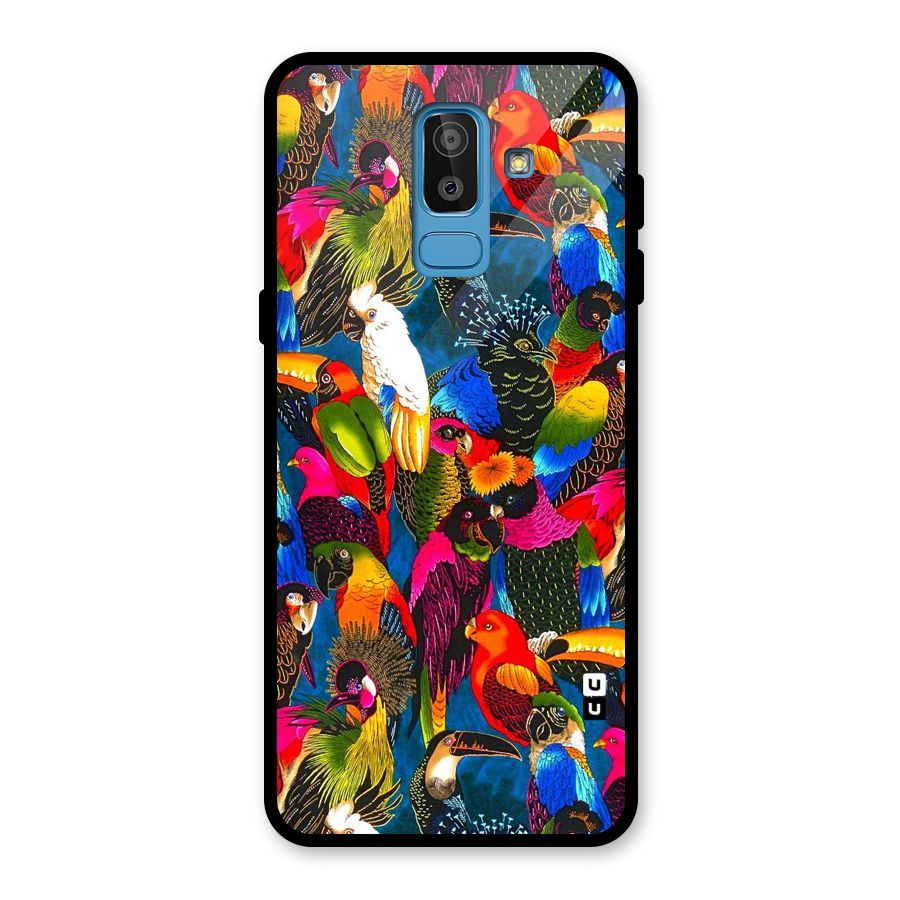 Parrot Art Glass Back Case for Galaxy J8