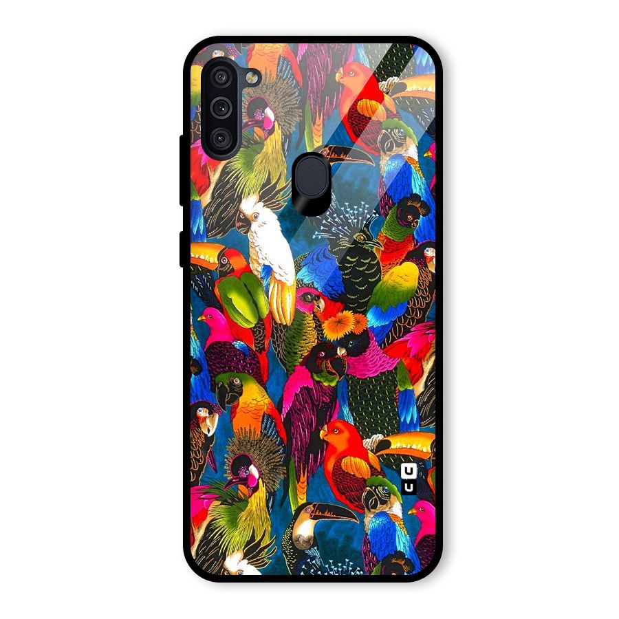 Parrot Art Glass Back Case for Galaxy M11