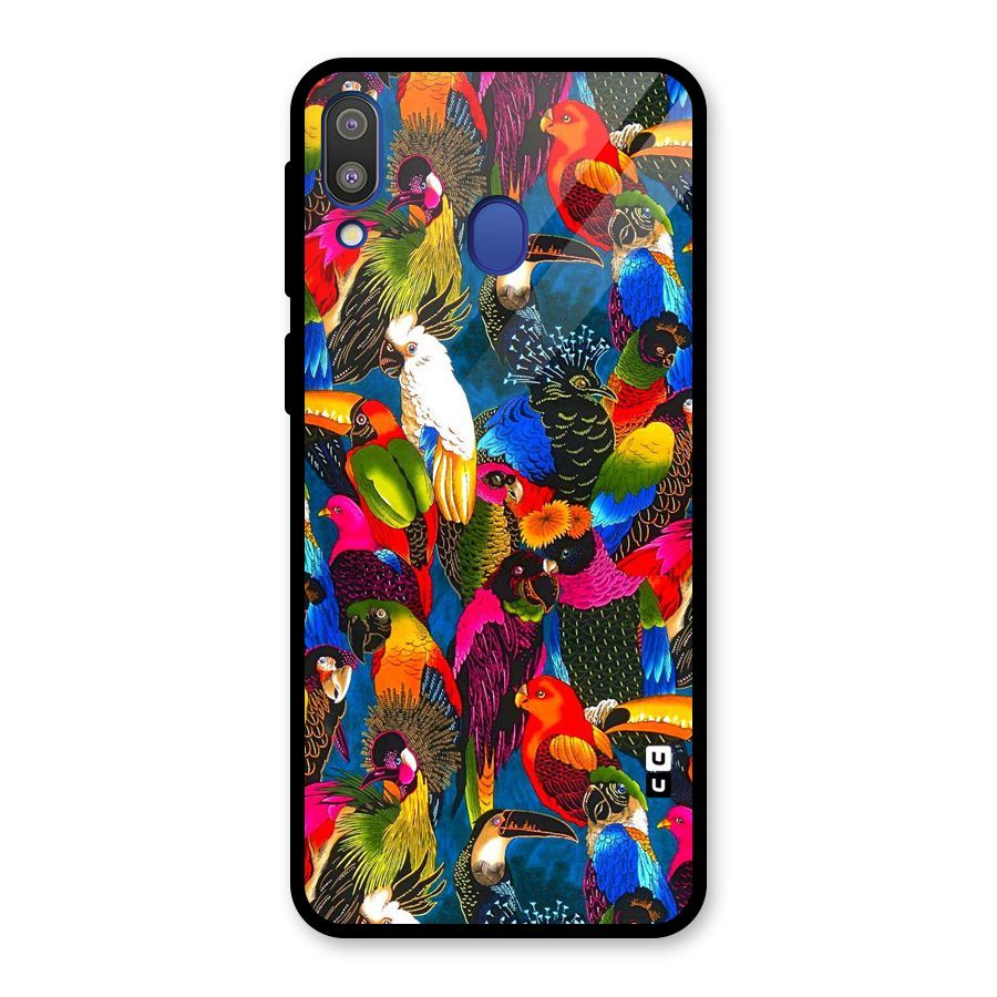 Parrot Art Glass Back Case for Galaxy M20
