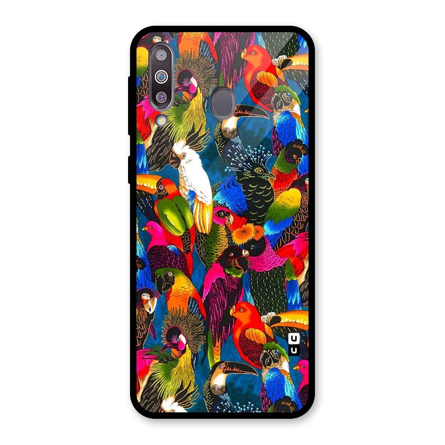 Parrot Art Glass Back Case for Galaxy M30