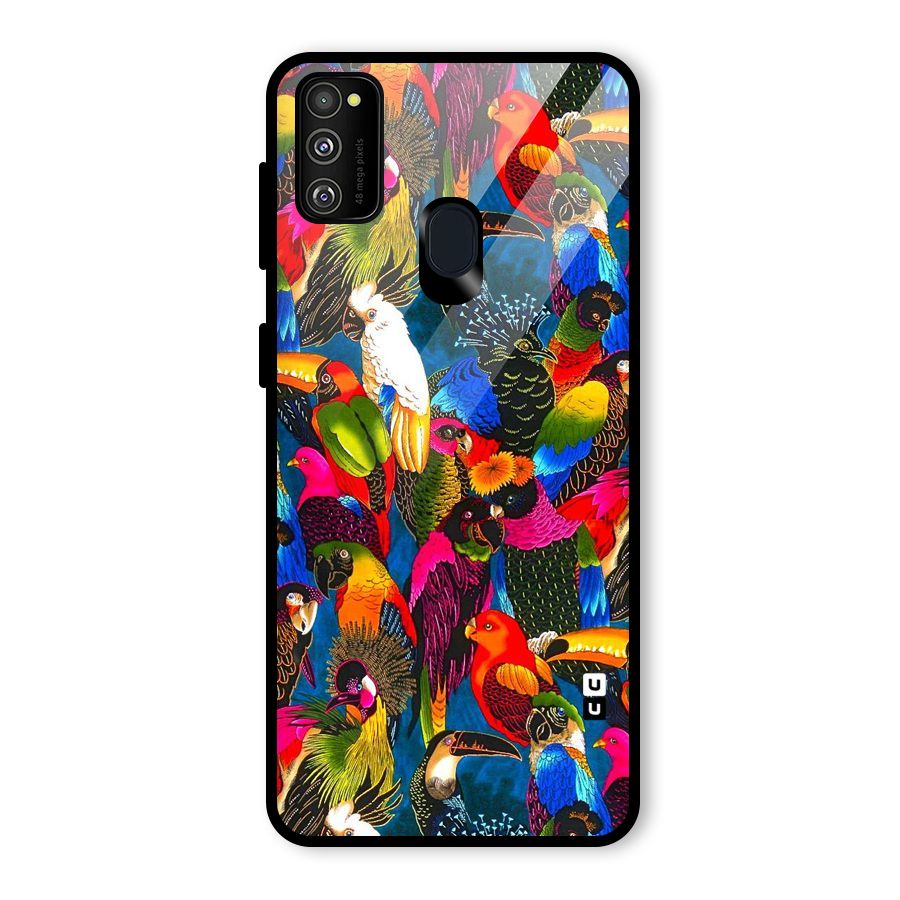 Parrot Art Glass Back Case for Galaxy M30s