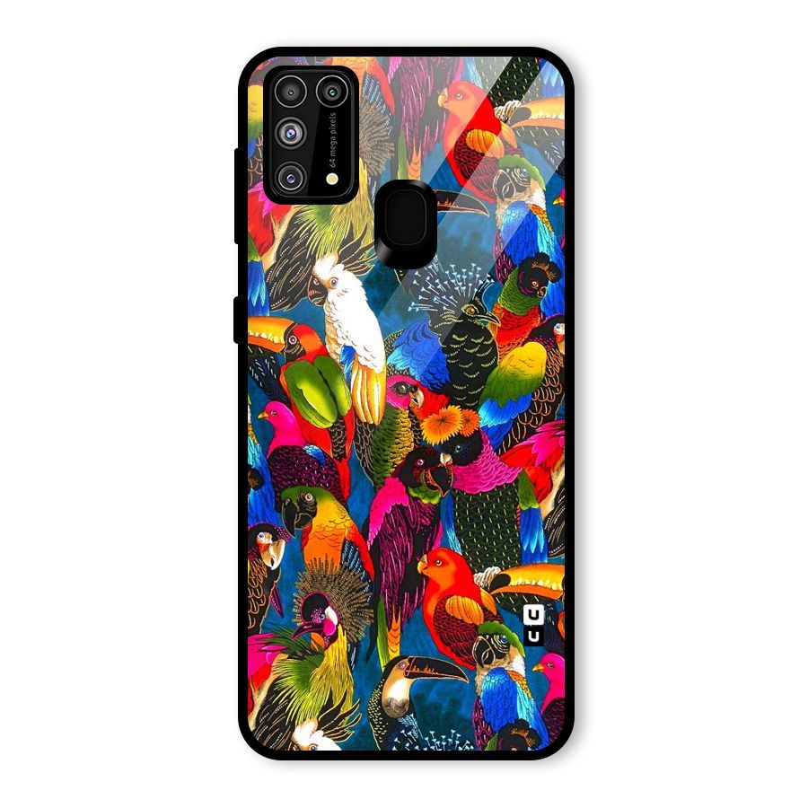Parrot Art Glass Back Case for Galaxy M31