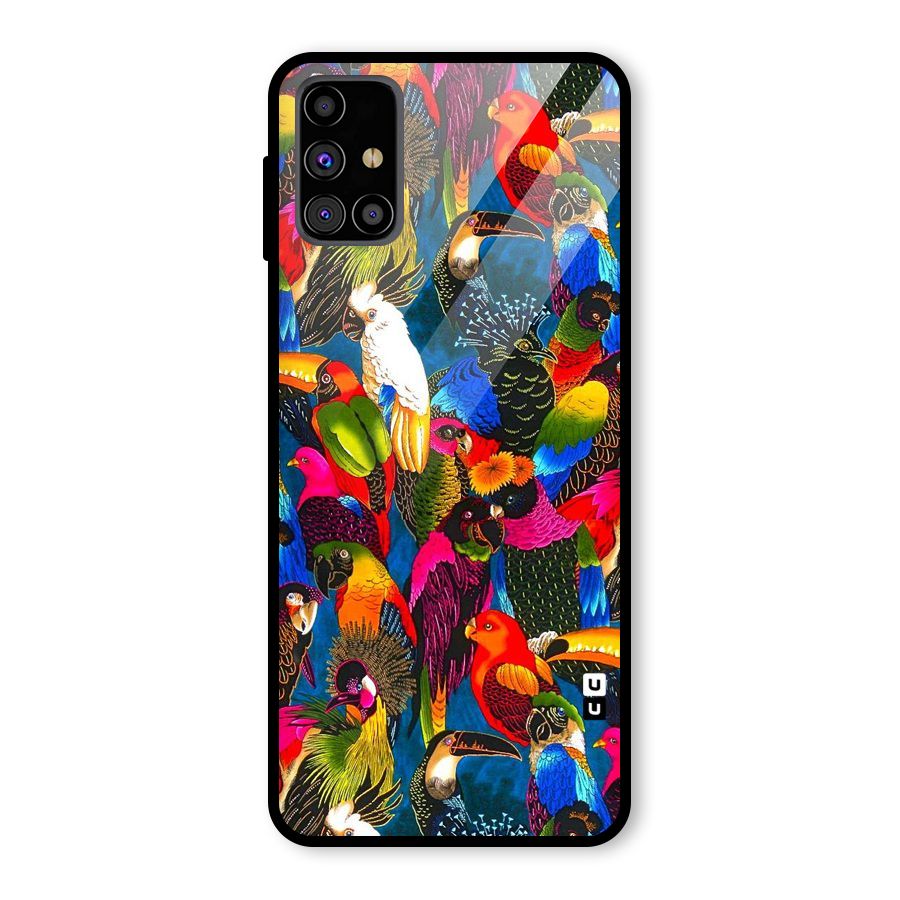 Parrot Art Glass Back Case for Galaxy M31s