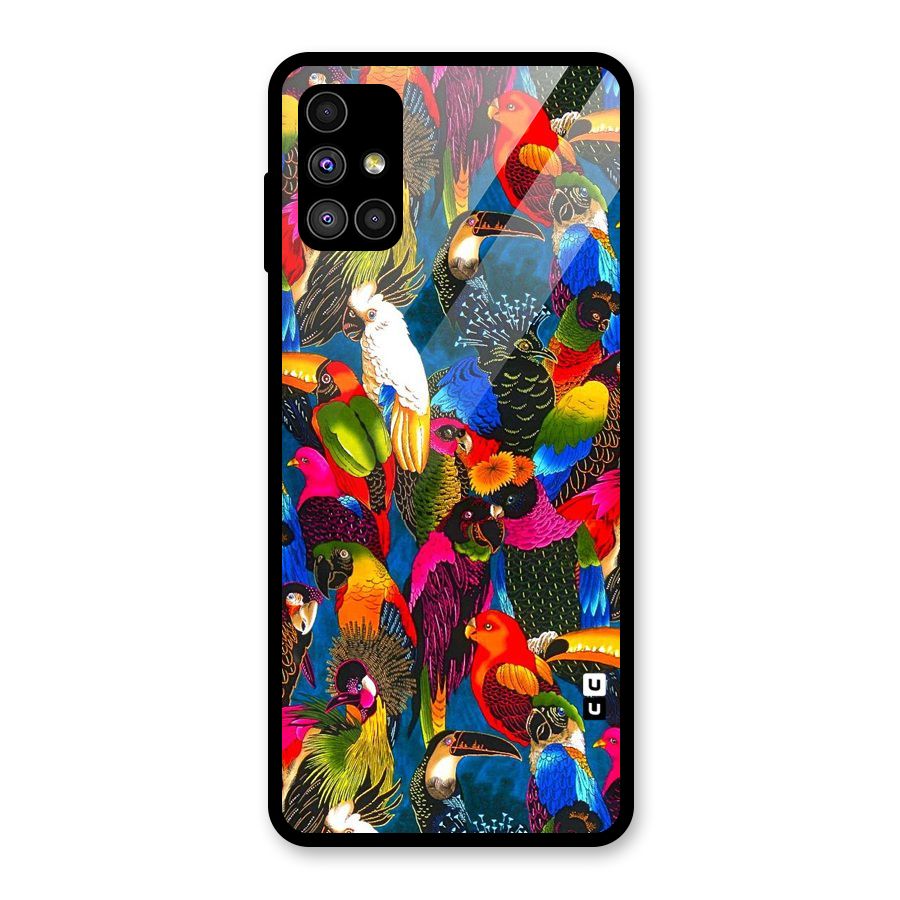 Parrot Art Glass Back Case for Galaxy M51
