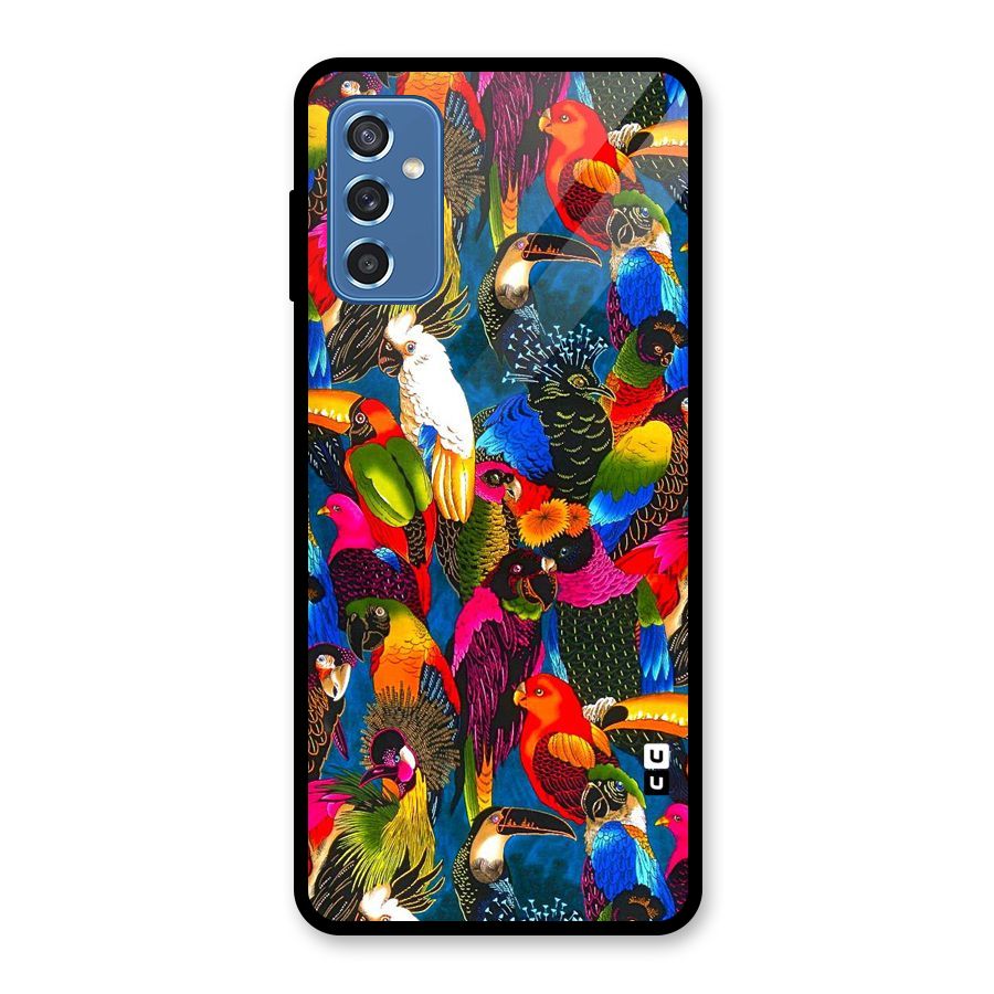 Parrot Art Glass Back Case for Galaxy M52 5G