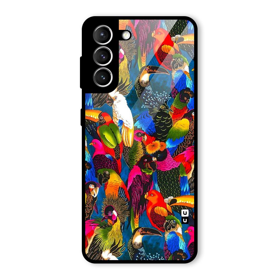 Parrot Art Glass Back Case for Galaxy S21 5G