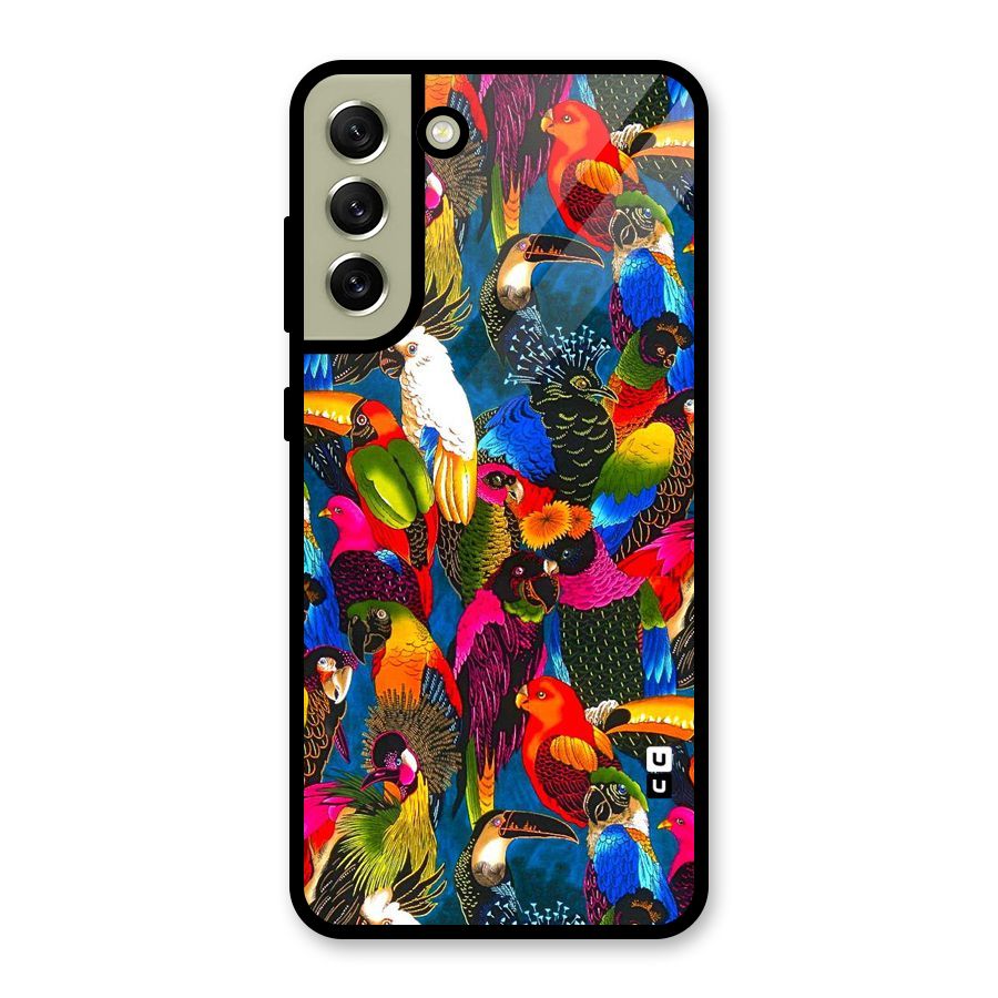 Parrot Art Glass Back Case for Galaxy S21 FE 5G